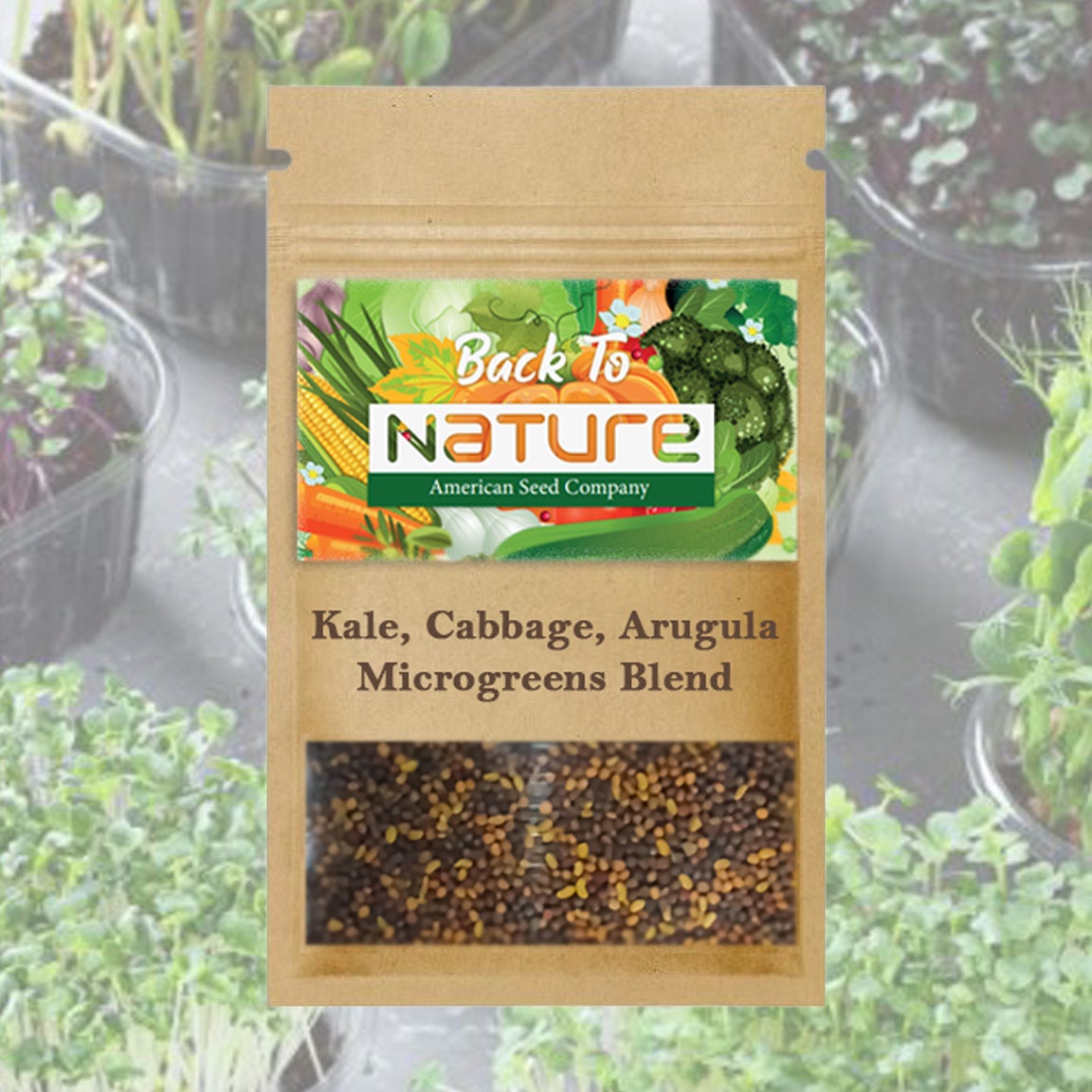 Kale, Cabbage & Arugula Microgreens - Organic Seeds - Non Gmo - Heirloom Seeds – Microgreen Seeds - Fresh USA Garden Seeds - Grows Fast